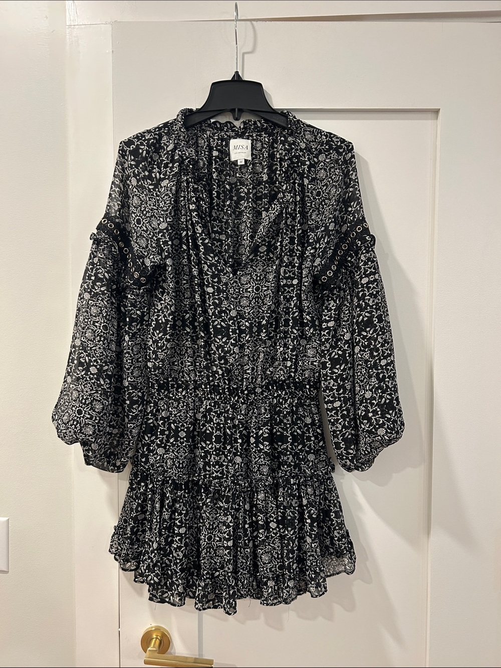 Misa Los Angeles Black & White Dress, Size Medium